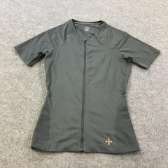 Tommie Copper Shirt Mens Large Gray Copper Znergy Compression Zip Back Support