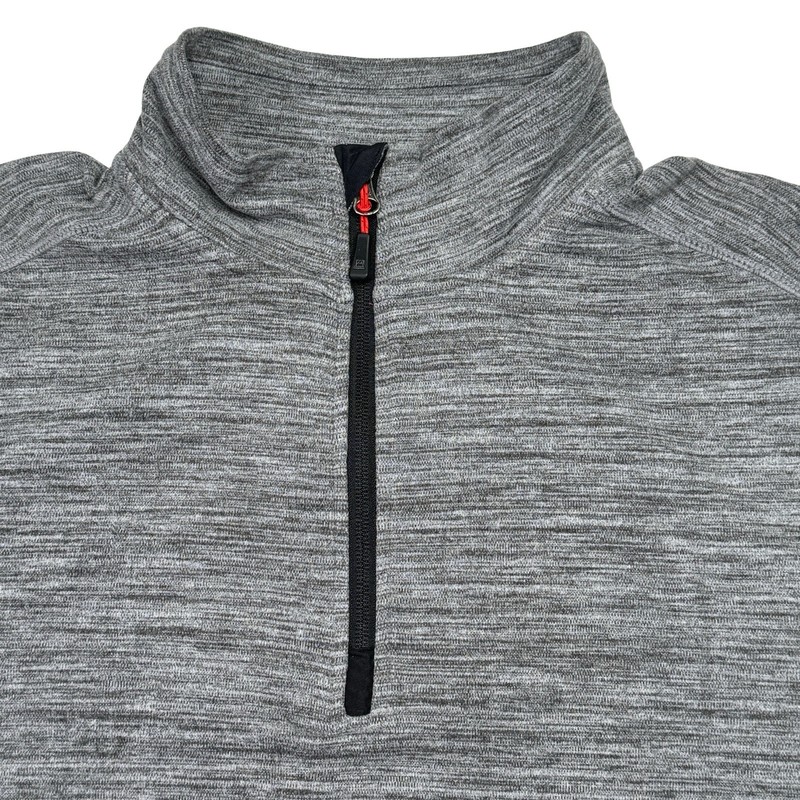 Avalanche Outdoor Supply Gray 1/4 Zip Performance Fleece Stretch Pullover Large gallery