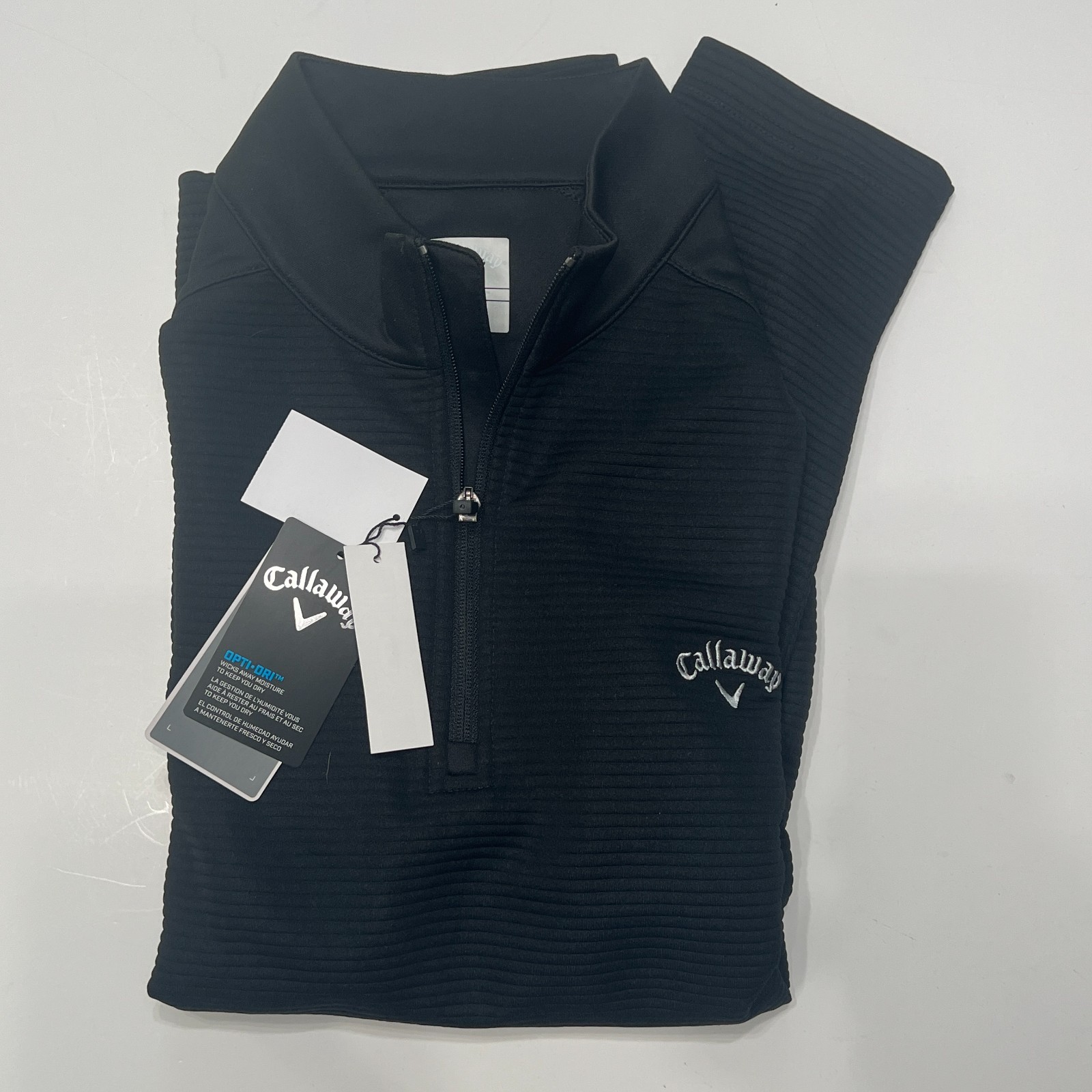 Pullover Callaway w/ Pockets Men's Size XL Quarter Zip Caviar opti-dri Collared gallery