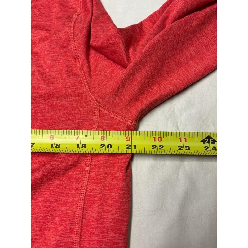 Nike Running Dri-FIT 1/4 Zip Pullover Red Heather Mens L Thumbholes Reflective gallery