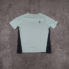 ON Men’s Performance T Mens Small Green White Short Sleeve Running T-Shirt