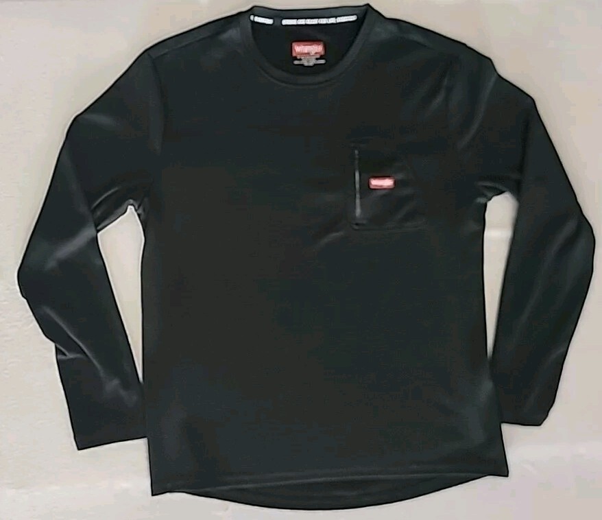 Wrangler Performance Workwear Base Layer Crew Neck Long Sleeve Shirt Mens Large gallery