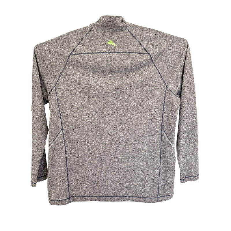 Seattle Seahawks Tommy Bahama Quarter Zip Wool Pullover Top Men's XL Gray NFL gallery