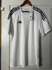 Adidas Aeroready Men HR4610 Tiro 23 JSY Tshirt Jersey White L Large Slim Fit NWT