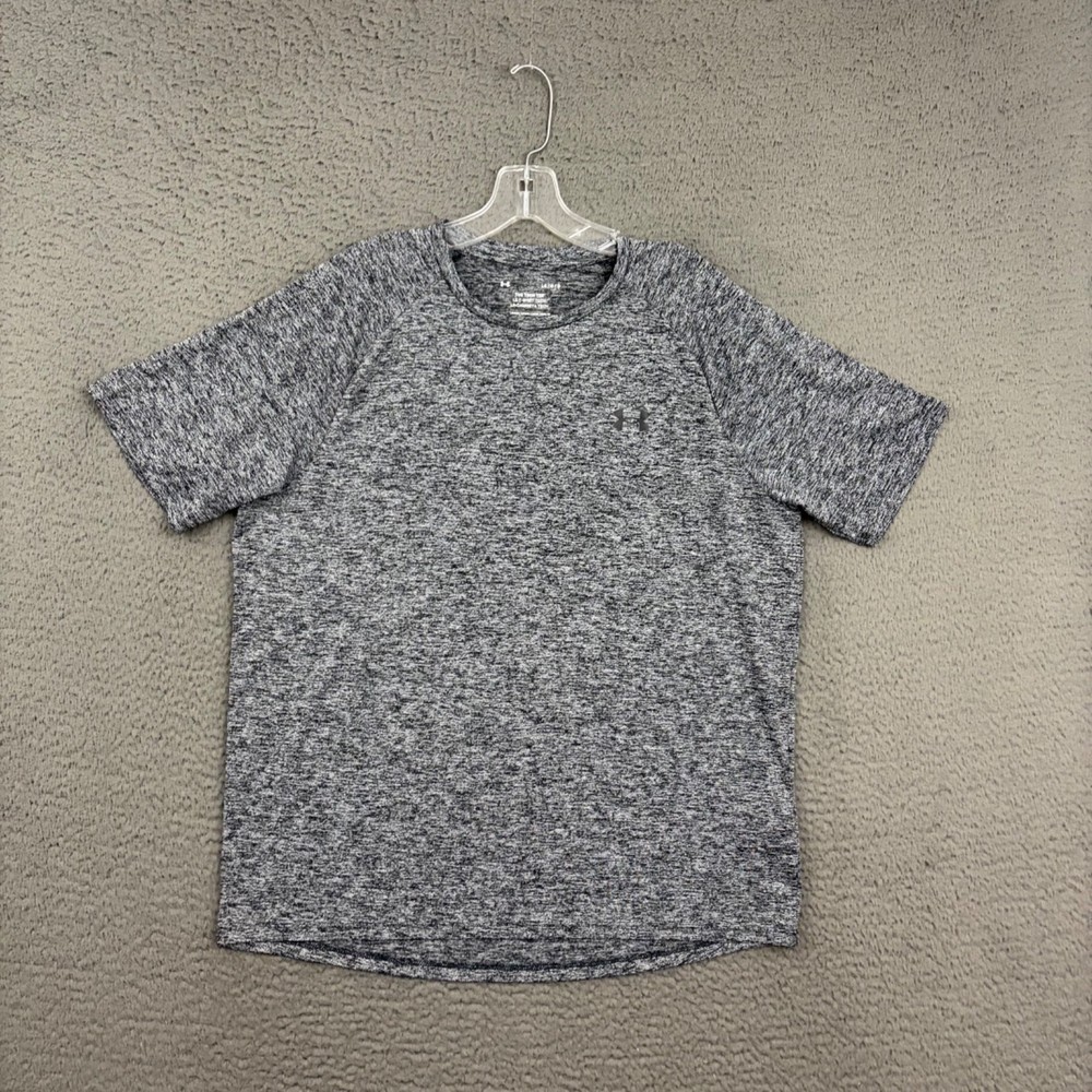 Under Armour Tech Tee T-Shirt Mens Large Gray Activewear Workout Sports Gym Dad