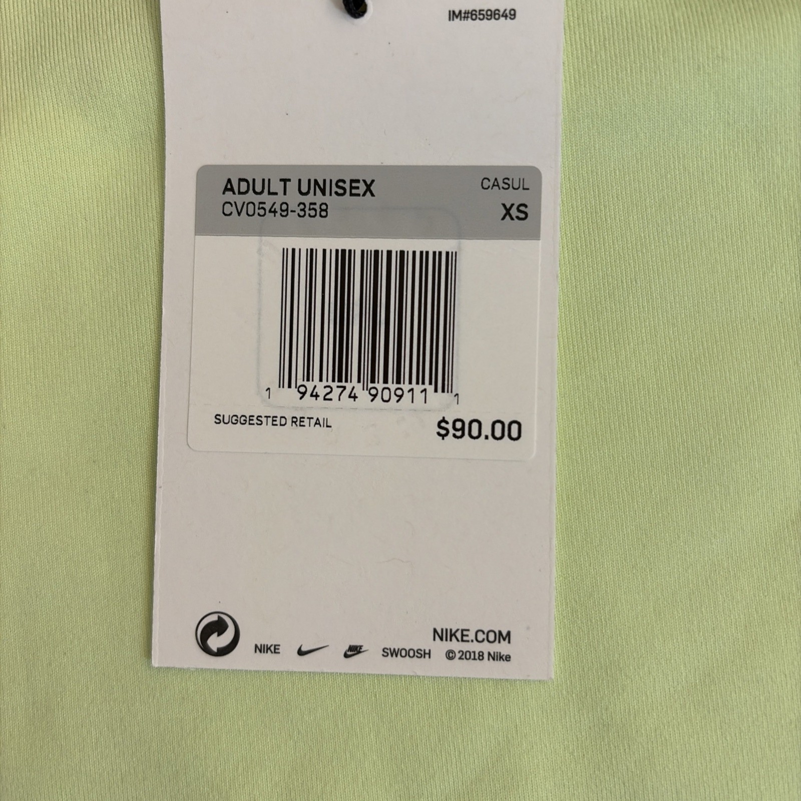 NWT Nike Ambush Oversize Tee T-Shirt Size X-Small Unisex Ghost Green CV0549-358 gallery