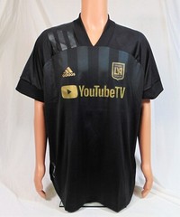 Adidas Authentic MLS Los Angeles 2020 Black Home Soccer Jersey Sz M NEW FL9602