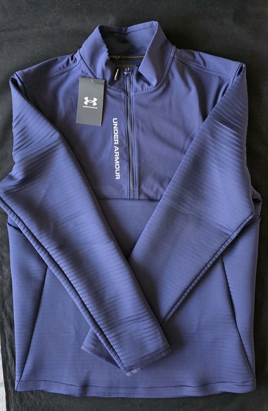 UNDER ARMOUR GOLF MEN STORM 1/2 ZIP DAYTONA POLLOVER NAVY SZ M OR L#1379742-NWT gallery