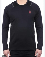 Spyder Mens Blazing Black Stretch Quick Dry Active Long Sleeve Shirt X-Large