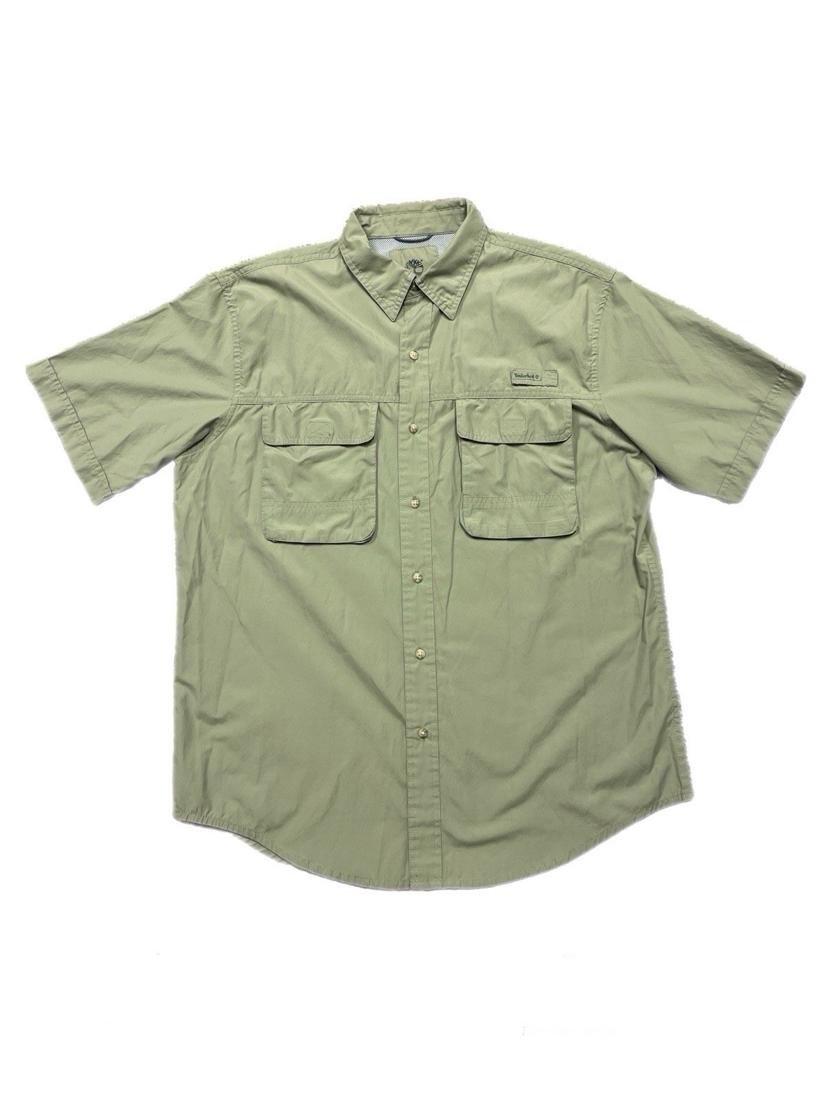 Timberland Turbo Dry Men’s Lightweight Short Sleeves Shirt Green Size 2XL gallery