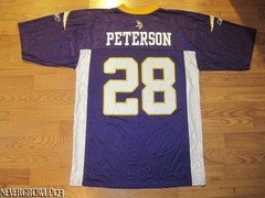 MINNESOTA VIKINGS #28 ADRIAN PETERSON~MENS JERSEY SHIRT~M~L~XL~XXL~NWT