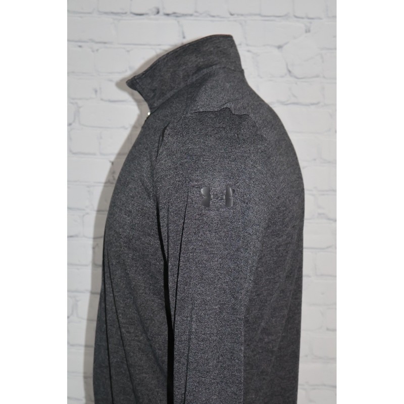 Under Armour Threadborne Gym Shirt Pullover Mens Medium Gray 1/4 Zip HeatGear gallery