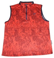 Druids Golf Mid Layer Vest Pullover 1/4 Zip Performance Red AOP Mens XL