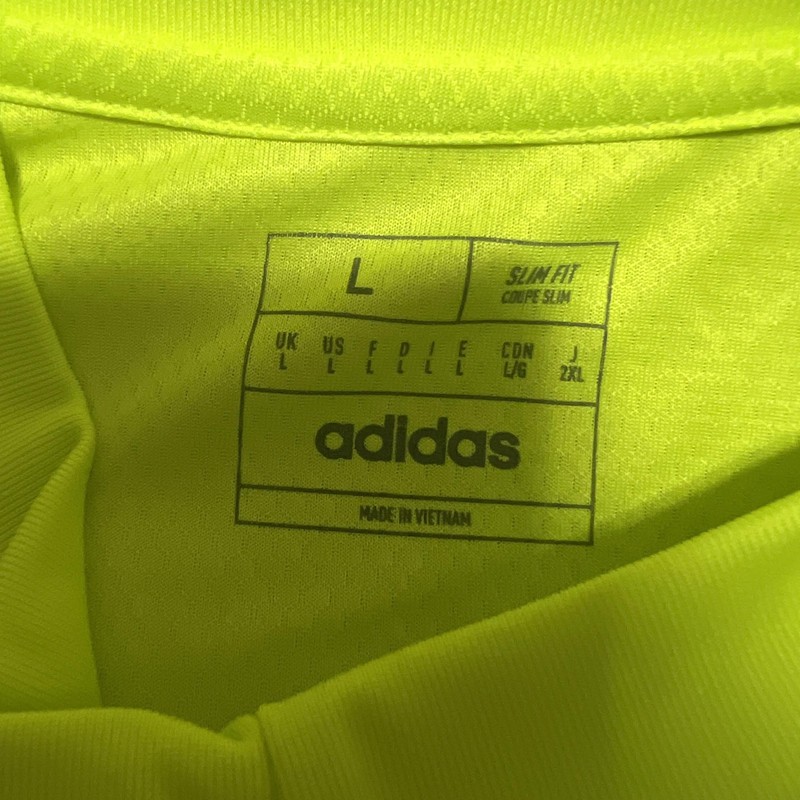 Adidas Shirt Mens L Yellow T24 P GK JSY Jersey Soccer Breathable 100% Polyester gallery