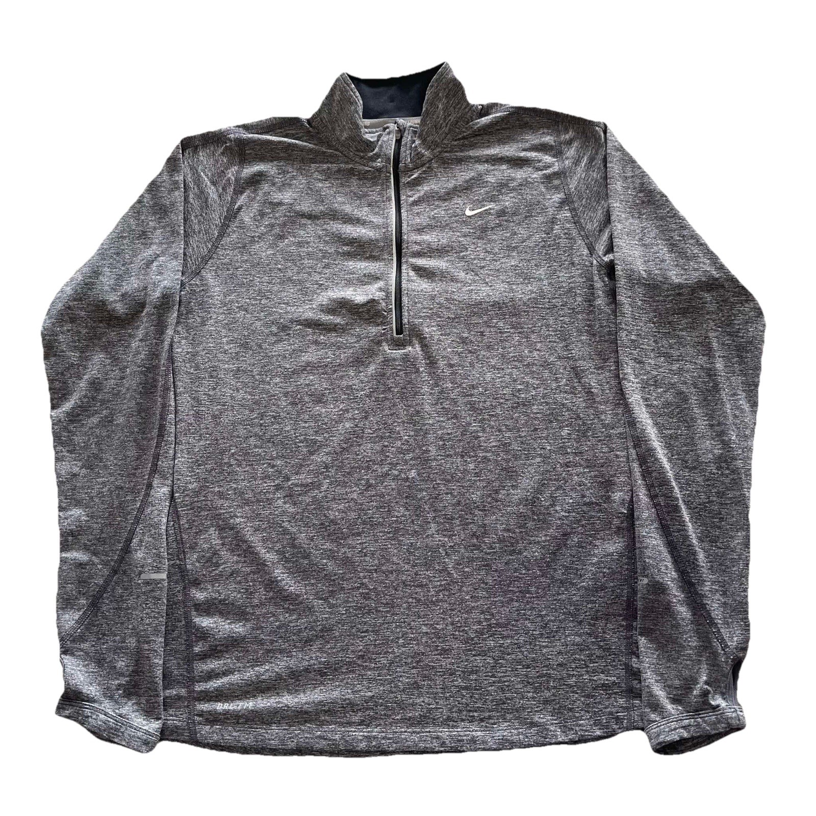 Nike Dri Fit Element Hapf Zip Running Gray Heather Size Medium gallery