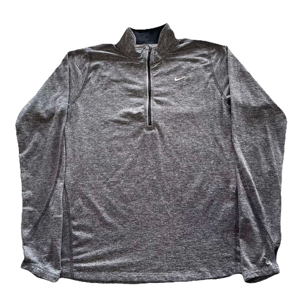 Nike Dri Fit Element Hapf Zip Running Gray Heather Size Medium