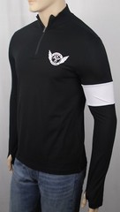 Polo Ralph Lauren Black White Half Zip Tribeca Cycling Shirt NWT $145