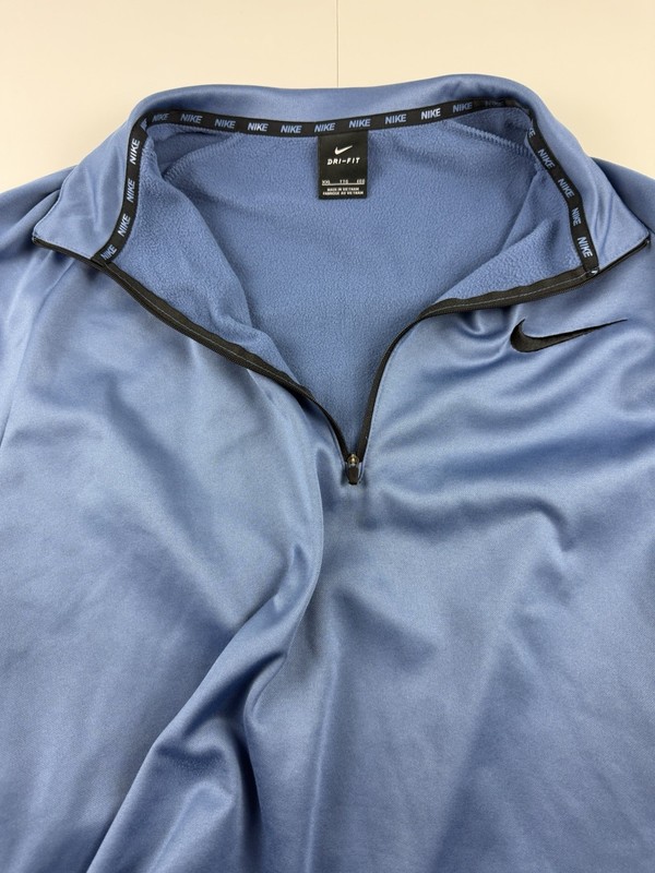 Nike Dri-FIT Fleece 1/4 Zip Pullover Men's 2XL Blue Long Sleeve Athletic Swoosh gallery