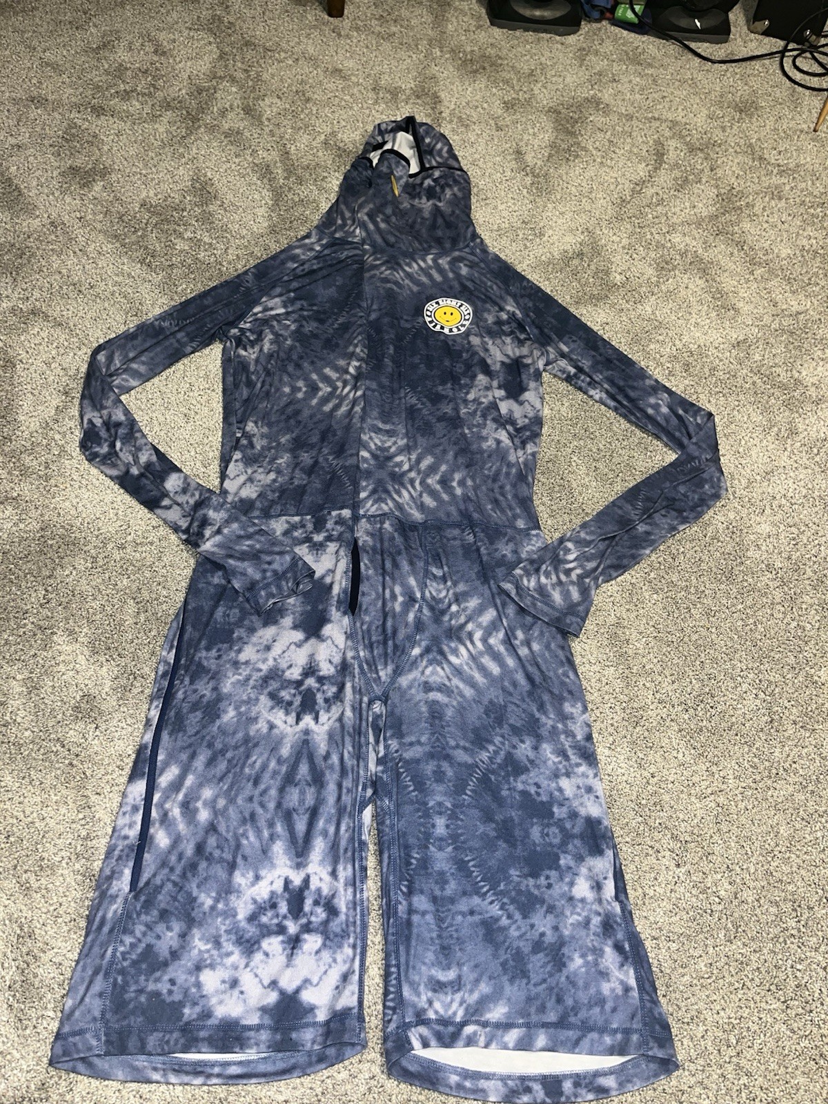 686 Airhole Thermal One Piece Baselayer Large Blue Tie Dye Vguc gallery