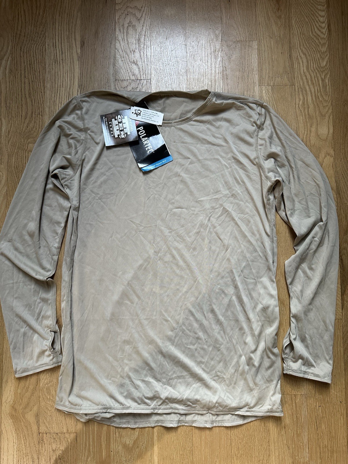 Polartec Power Dry GEN III L1 Base Layer Top C ML Tan Lightweight Crew Neck gallery
