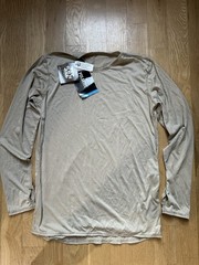 Polartec Power Dry GEN III L1 Base Layer Top C ML Tan Lightweight Crew Neck