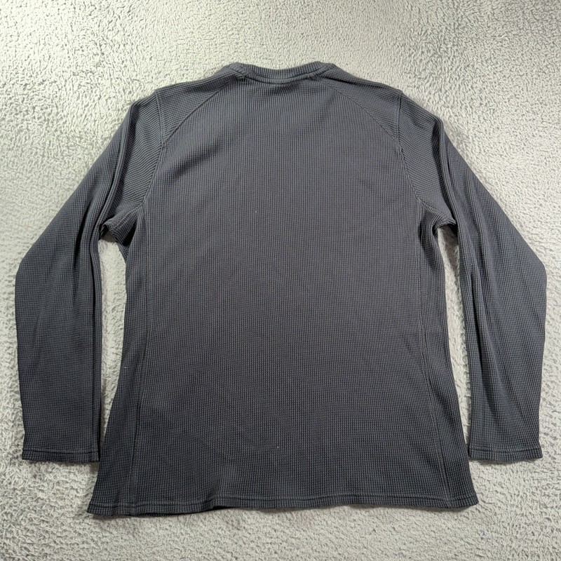 Under Armour Thermal Shirt Mens Large Black Long Sleeve Waffle Knit Crew Neck gallery