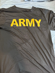 Rothco APFU Army T-Shirt Men’s S Black/Yellow Nylon/Spandex Moisture Wicking