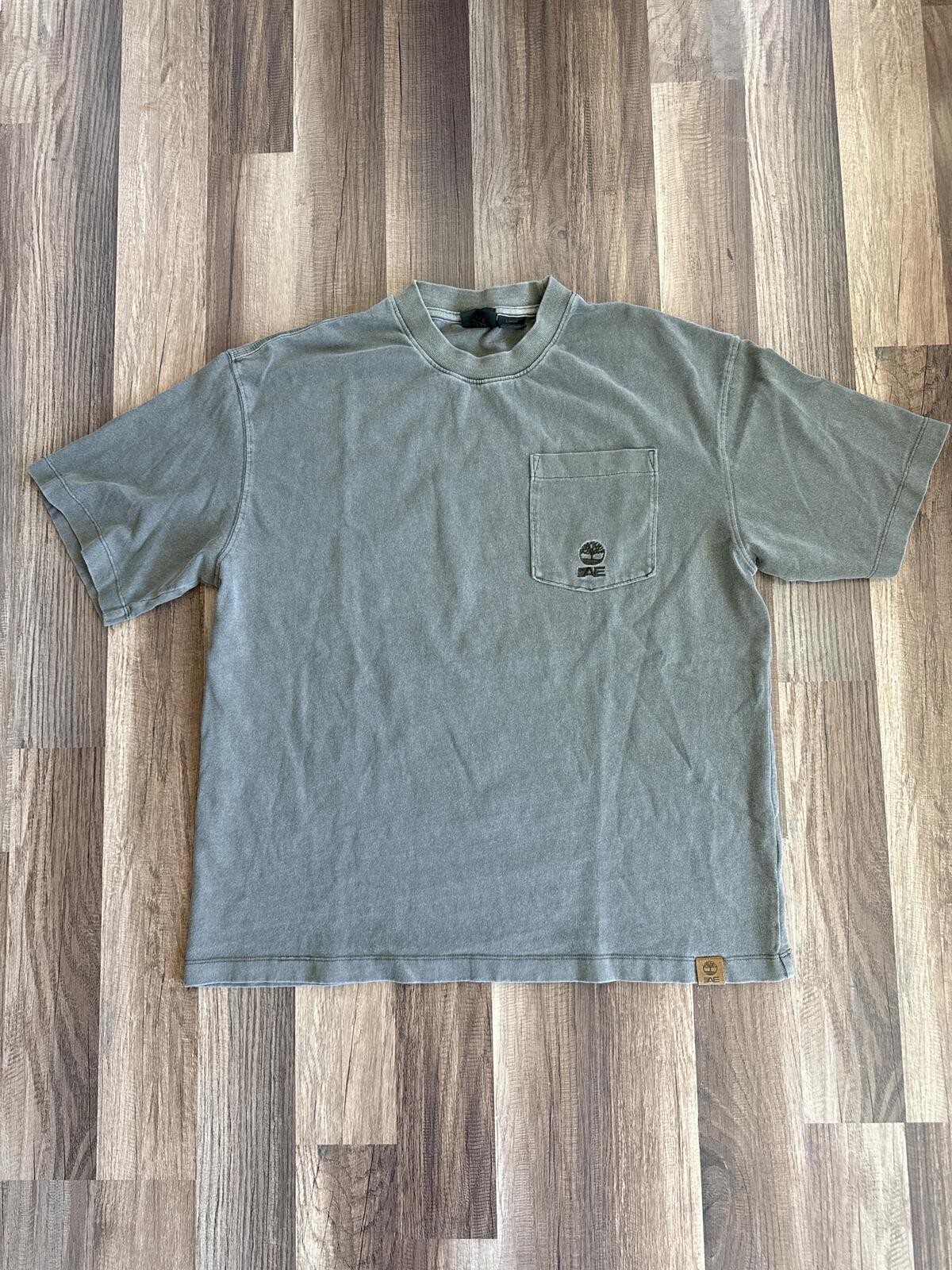 Timberland x American Eagle Pocket Tee Green Washed Size L gallery