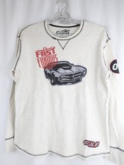 Universal Studios Shirt THERMAL Pullover FAST & FURIOUS SUPERCHARGED Waffle