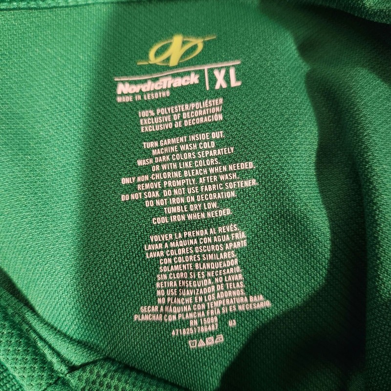 Nordictrack Green Athletic Performance Polo Shirt Men's XL gallery