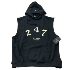 Represent 247 Black Sleeveless Oversized Men’s Hoodie XL Graphic on Back ~ NWT