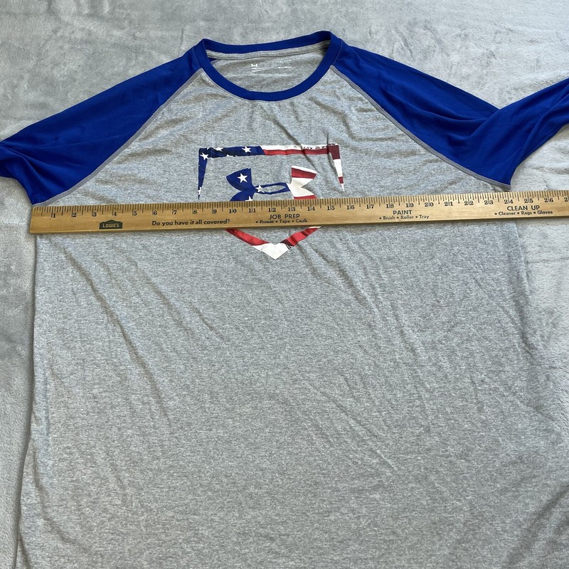 Under Armour Baseball Shirt Large Men’s Plate Icon American Flag 4th Of July gallery