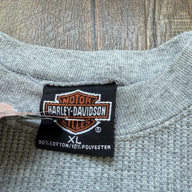 Harley-Davidson Shirt Mens XL Gray NWT Smoked Thermal Biker USA Made Motorcycle gallery