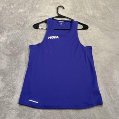 Hoka One One Glide Singlet Tank Top Mens XS Blue Sleeveless Running Lightweight