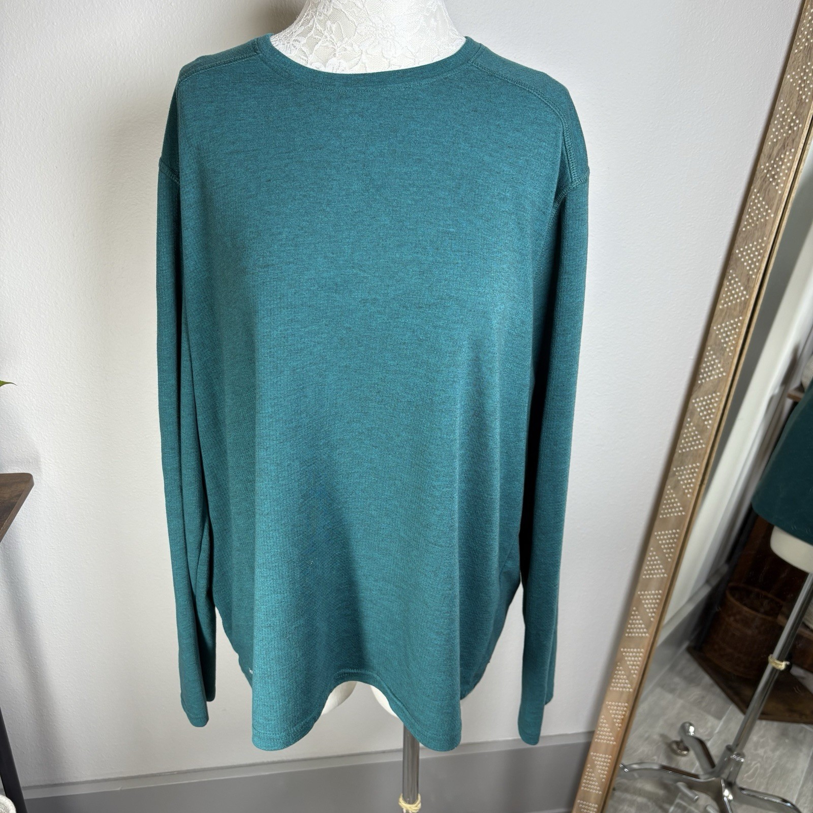 Athletic Works Men’s 2XL (50-52) - Teal Active Wear Long Sleeve Shirt DriWork gallery