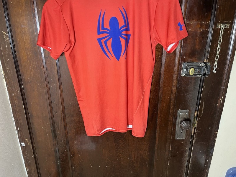 Under Armour Shirt Mens 2XL XXL Red Spiderman Compression Superhero Alter Ego gallery
