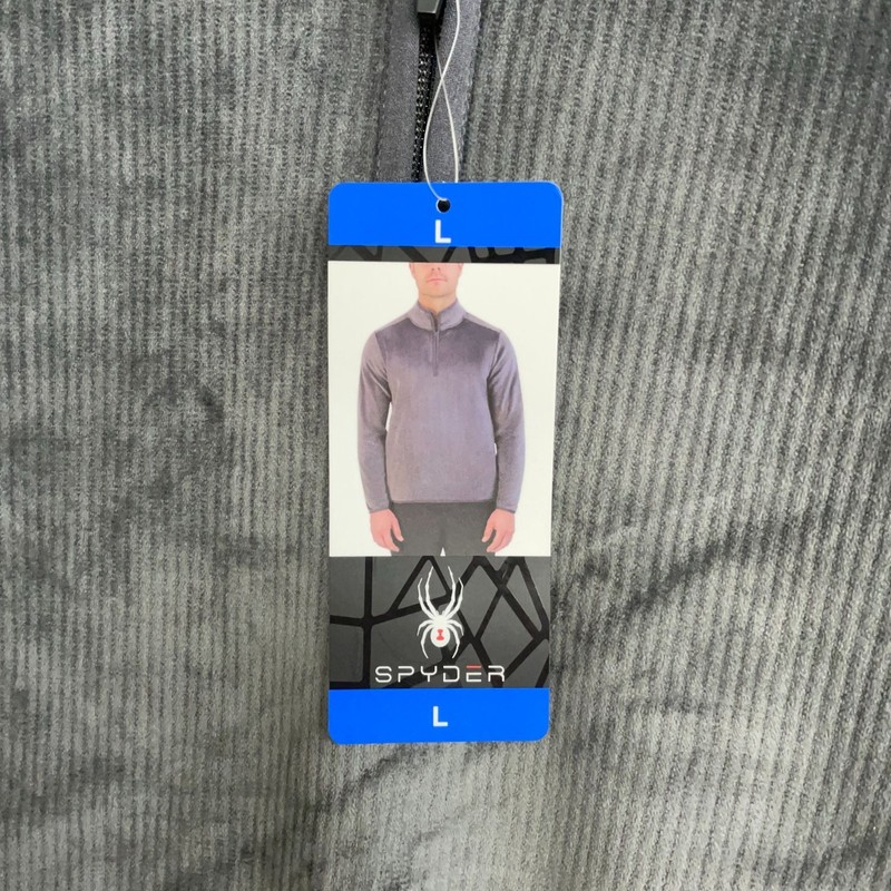 NEW Spyder Men's L Velvet Half-Zip Pullover Ribbed Sweatshirt gallery