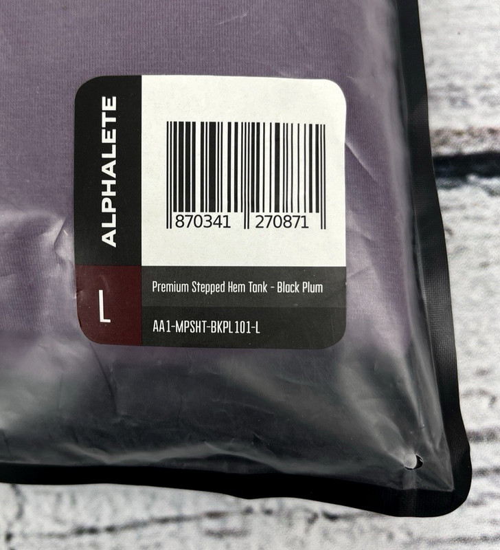 Alphalete Men's Premium Stepped Hem Tank - Black Plum, Size Large (L) - NEW gallery