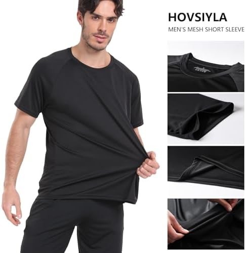 1/5 Pack Running Shirts Men Sport Tops Dry Fit Gym Wicking Athletic T Shirts Bre gallery