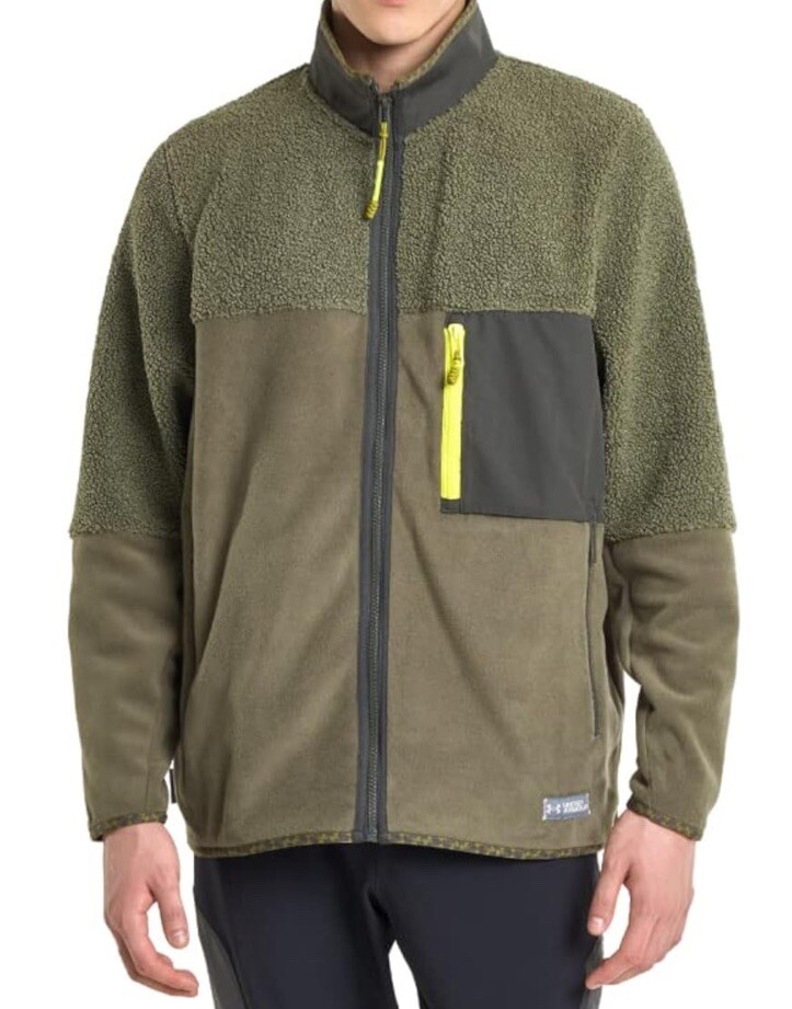 Under Armor Men’s Polartec Maxx Full Zip Jacket Marine OD Green Size medium