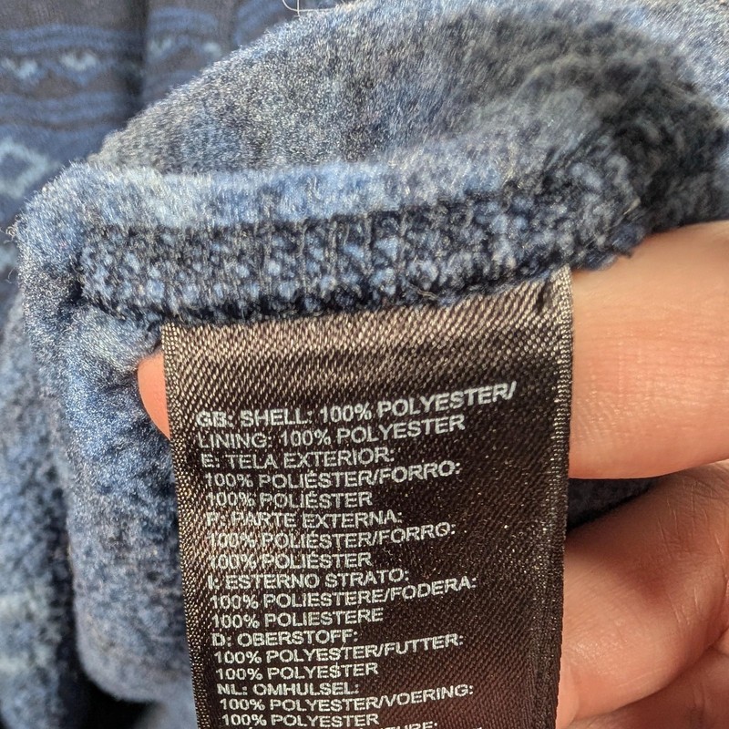 The North Face Pullover Mens Large Blue Fair Isle Aztec 1/4 Zip Tsillan Fleece gallery
