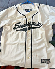 Vintage Southpole USA Baseball Jersey White Black Trim Size L