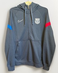 Nike FCB Barcelona Travel Shirt Hoody Jersey Navy Tee GYM Shirt CV9940-451 Sz S