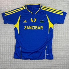 Adidas Zanzibar ClimaCool Soccer Jersey XL Blue Yellow