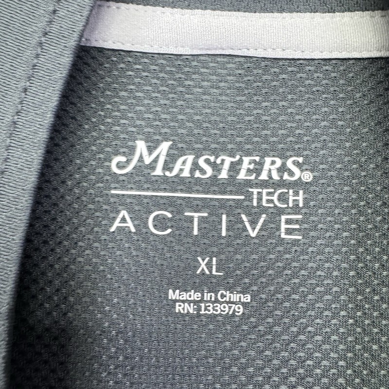 Masters Tech Active Pullover Men's XL Gray Quarter Zip Golf Augusta National gallery