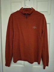 CALLAWAY GOLF Men’s Quarter Zip Long Sleeve Gray Pullover Sweatshirt SIZE S