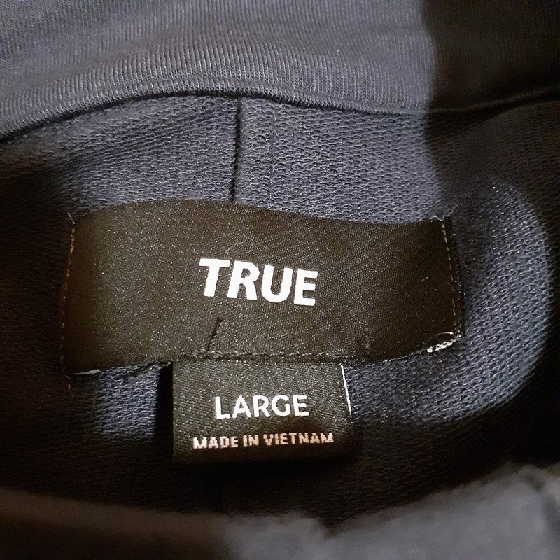 TRUE Men's All Day Quarter Zip Long Sleeve Shirt Navy Blue Size L gallery