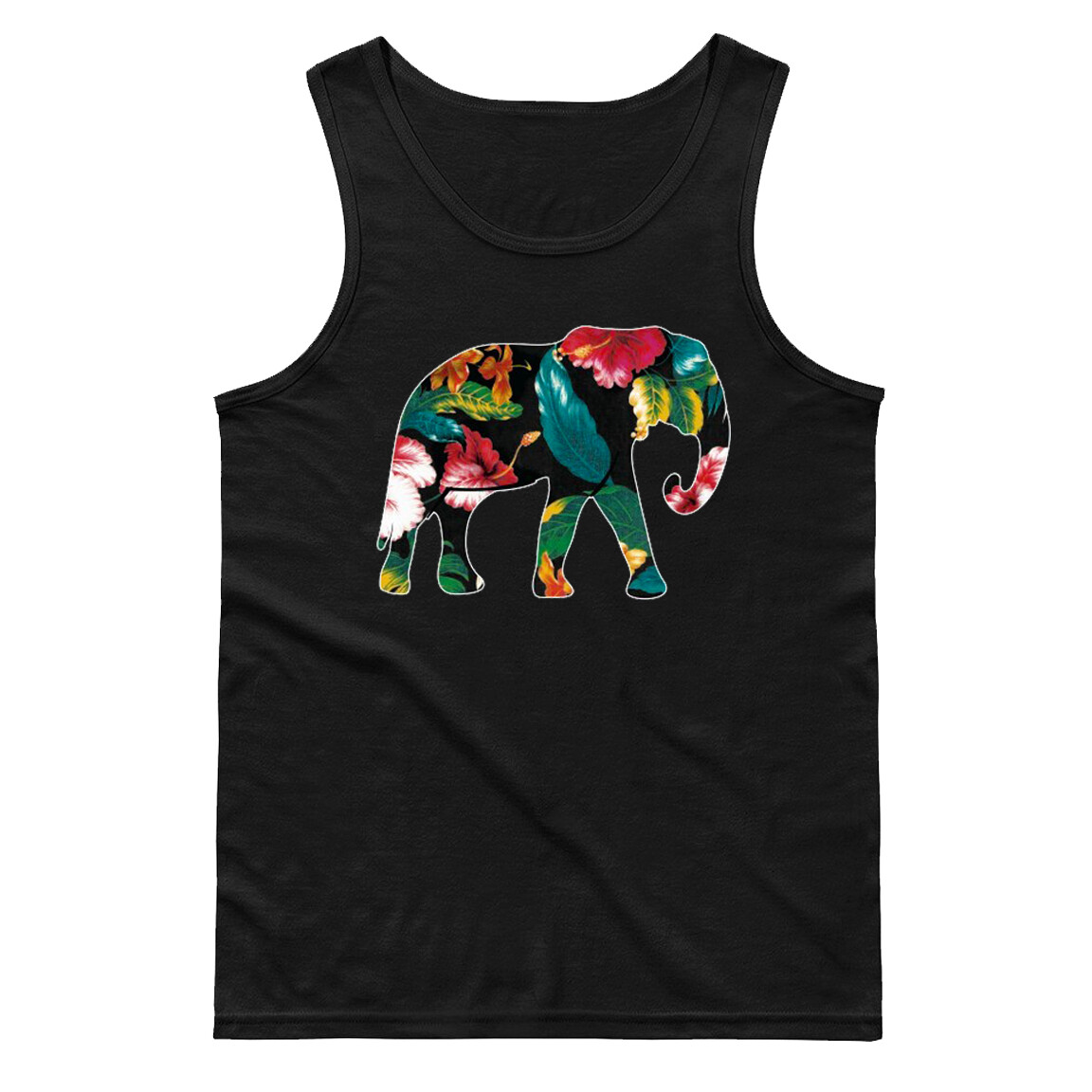 🔥 Exotic Floral Elephant Men's Tank top Tropical flowers African Animal elephan gallery