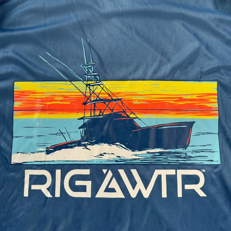 Rig & Water Performance Lightweight Fabric Baby Blue Long Sleeve T-Shirt Men's M gallery