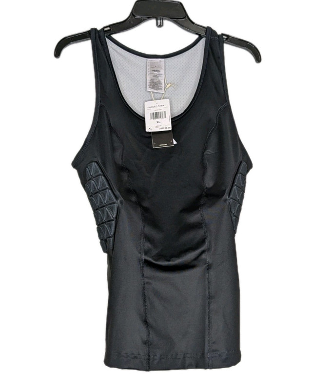 Adidas Mens Compression Padded Aeroready Tank Shirt Size XL Black $80 IM3592 Nwt gallery